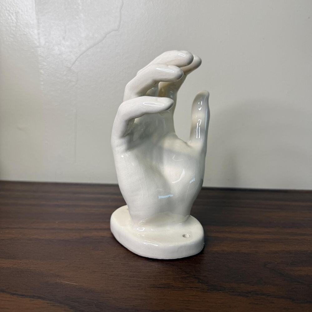 Vintage Open Hand Out Wall Mount Art Home Decor Gift Hook Sculpture Keys Holder